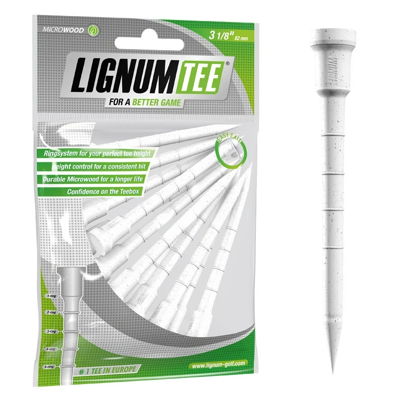 Lignum Tees White Golf Tees 3 Lignum Tees White Golf Tees