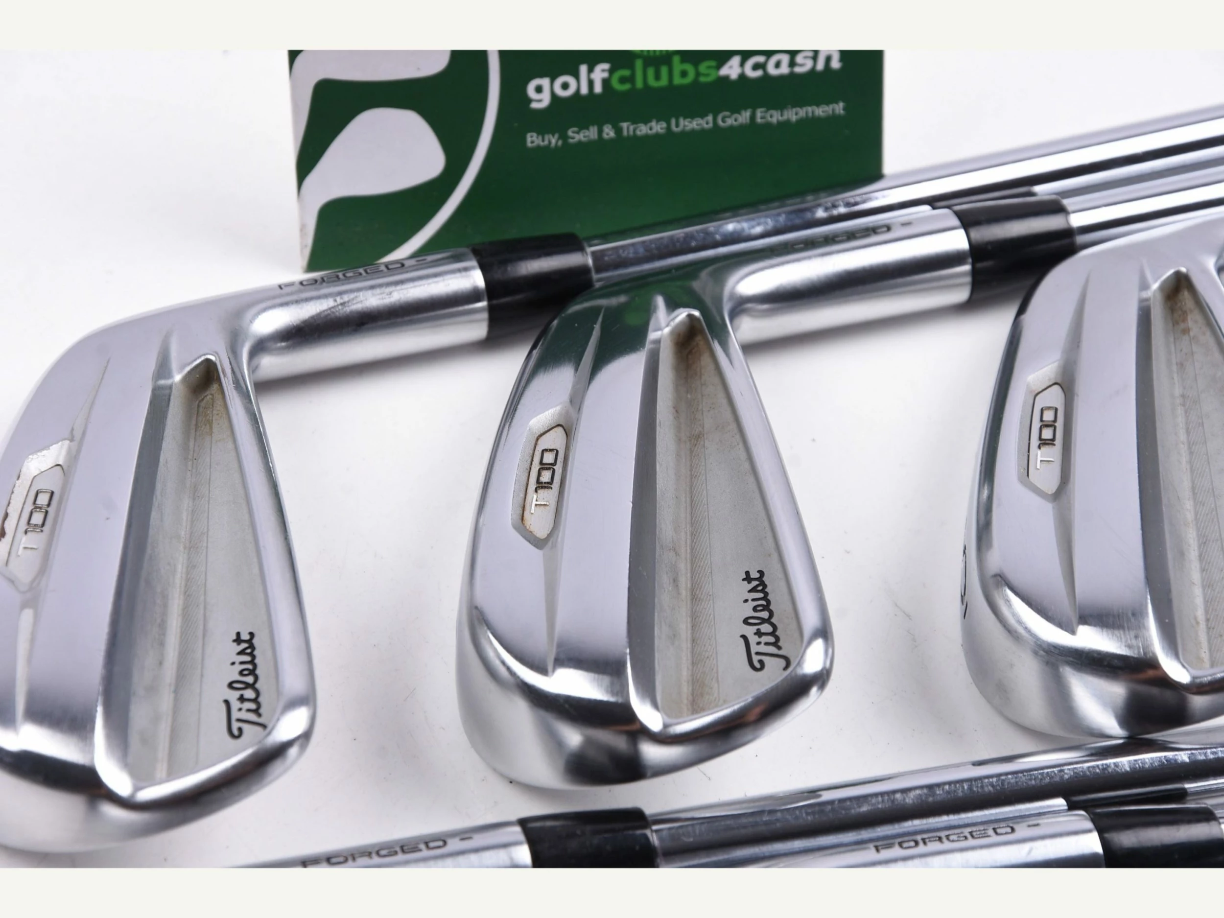 Titleist T100 2021 Irons / 5-PW / Stiff Flex AMT Tour White S300 Shafts 3 Titleist T100 2021 Irons / 5-PW / Stiff Flex AMT Tour White S300 Shafts